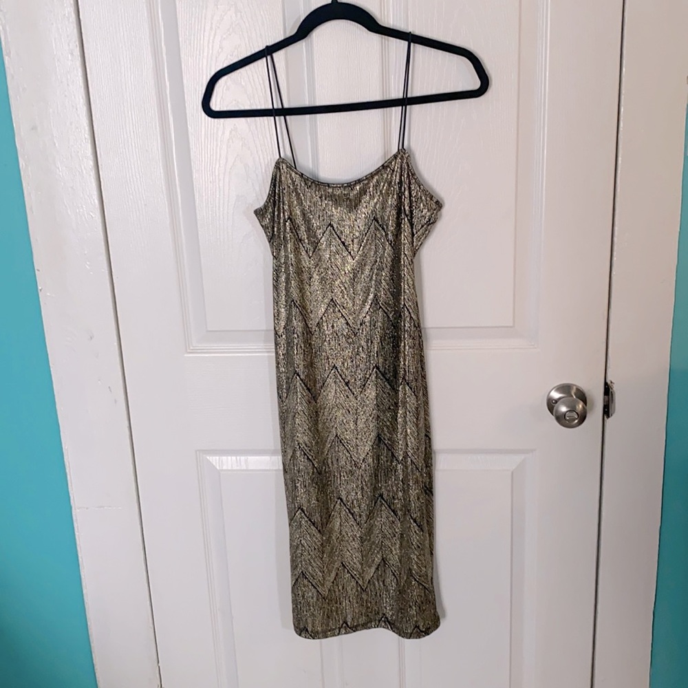 Gold Sequin Cocktail Dress